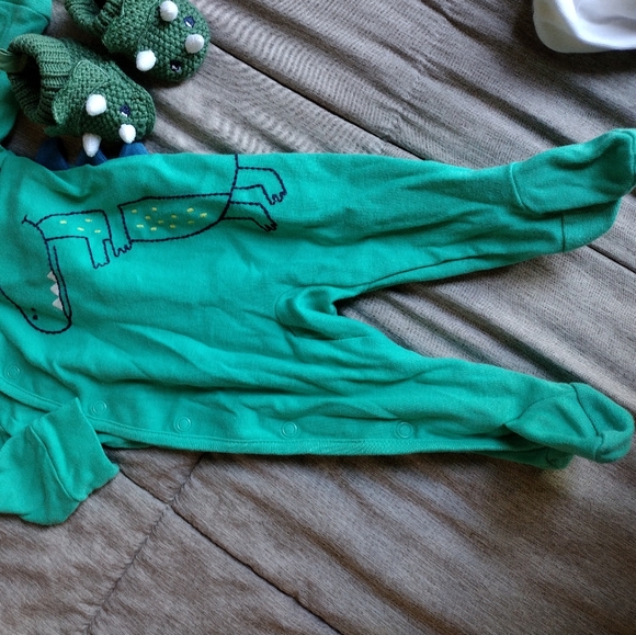 Carter's Dino One Piece with Dino Crochet Shoes - Picture 2 of 4